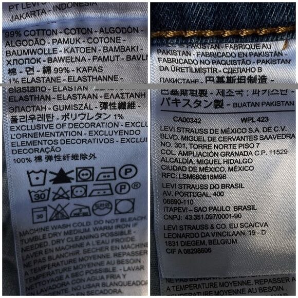 Levi’s 559 Relaxed Straight Men’s W34 L34 Stretch Blue Denim Jeans - Picture 6 of 7